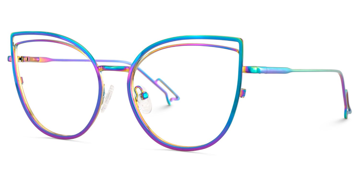 Spivey Cateye Metal Full Frame Eyeglasses | ZEELOOL UK3