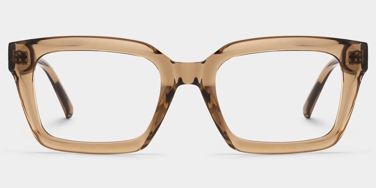 Grover Beige Rectangle Glasses