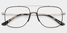 Poppy Black Aviator Glasses2