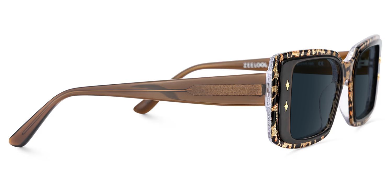 Gleam Acetate Leopard Frame Sunglasses | ZEELOOL UK3