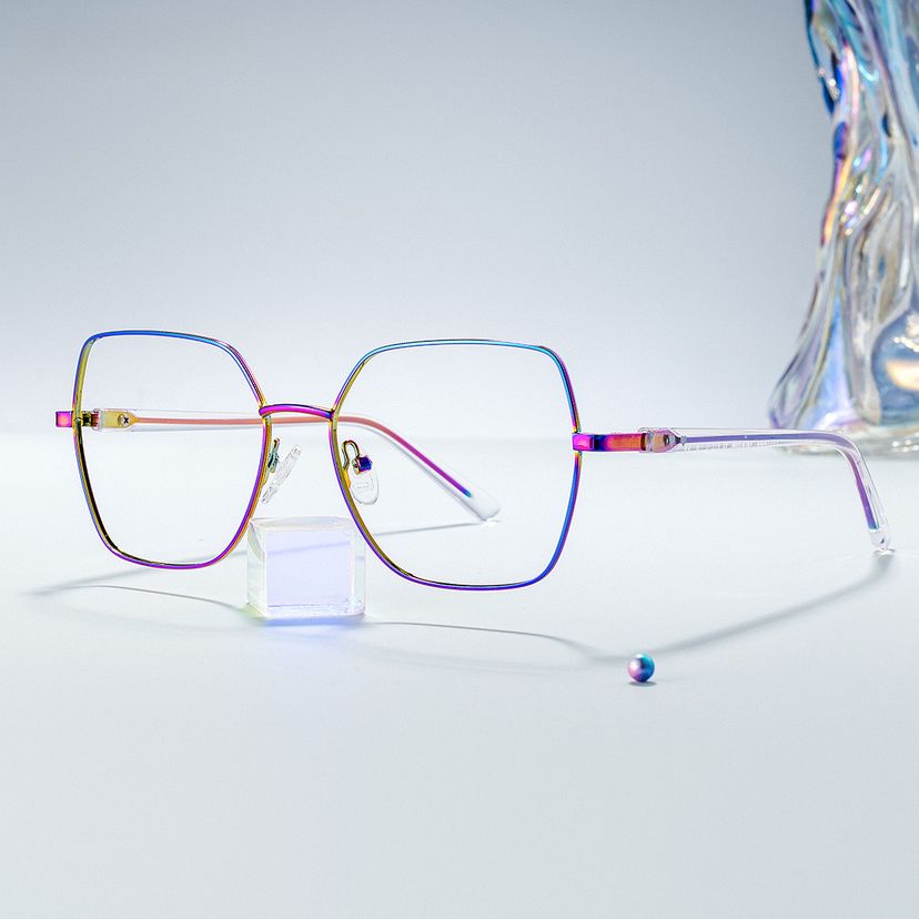 Billie Iridescent Geometric Glasses