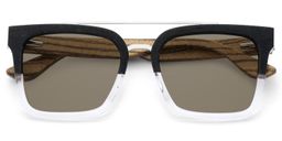 Pascal Black Clear Aviator Sunglasses1