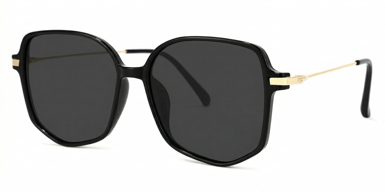 Payton Geometric Sunglasses with Tr90 Black Frames | ZEELOOL CA1
