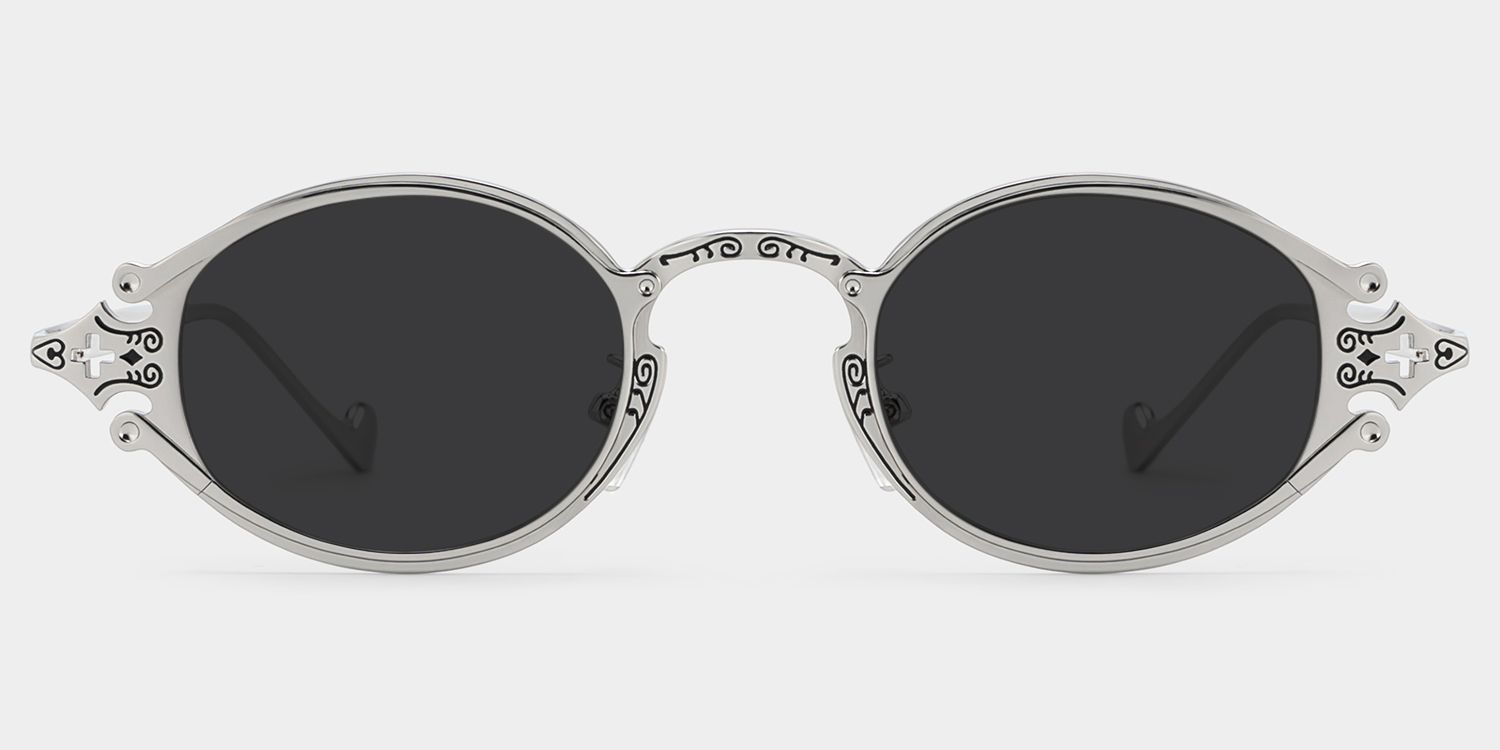 Serena Silver Oval Sunglasses to Frame Your Face | ZEELOOL UK0