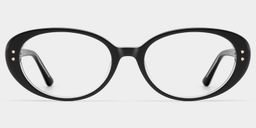 Lennon Black Oval Glasses3