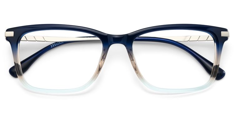 Zane Blue Rectangle Glasses