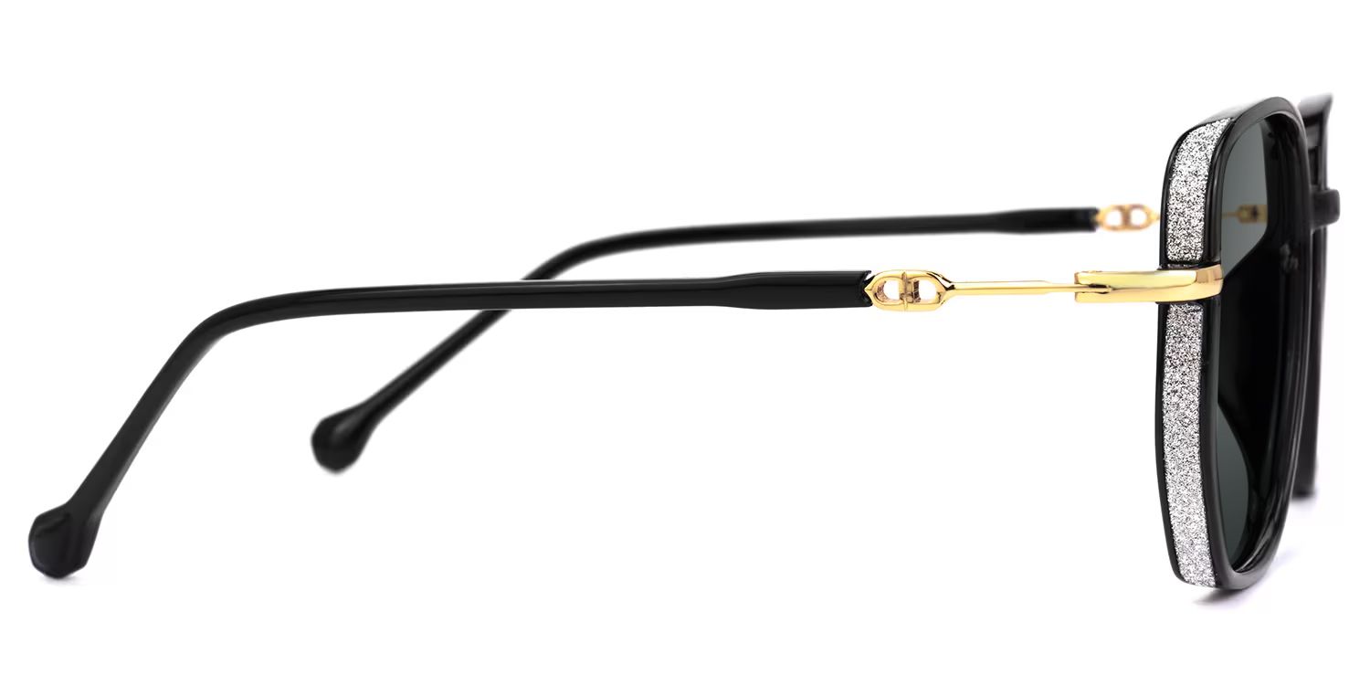 Joana Geometric Black Full Rim Sunglasses | ZEELOOL UK2