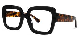 Enriquez Square Black Glasses1