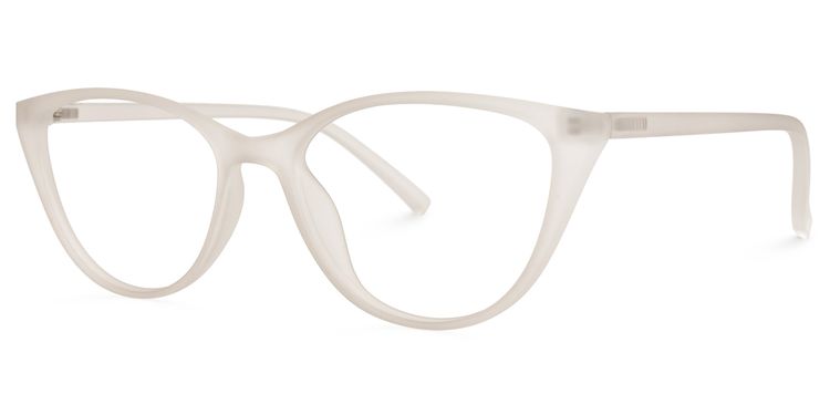 Lucy Cateye White Glasses