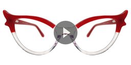 Judy Cat Eye Red Glasses0