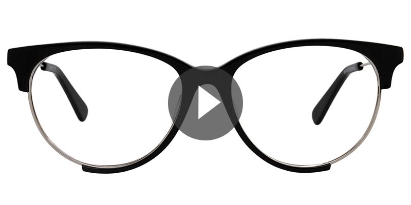Aeolus Round Black Glasses
