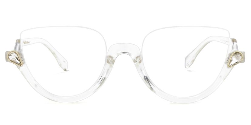 Felicia Cat Eye Clear Glasses (Z-shaped Arms)