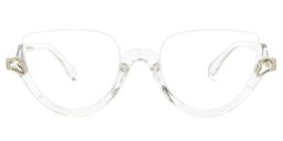 Felicia Cat Eye Clear Glasses (Z-shaped Arms)0