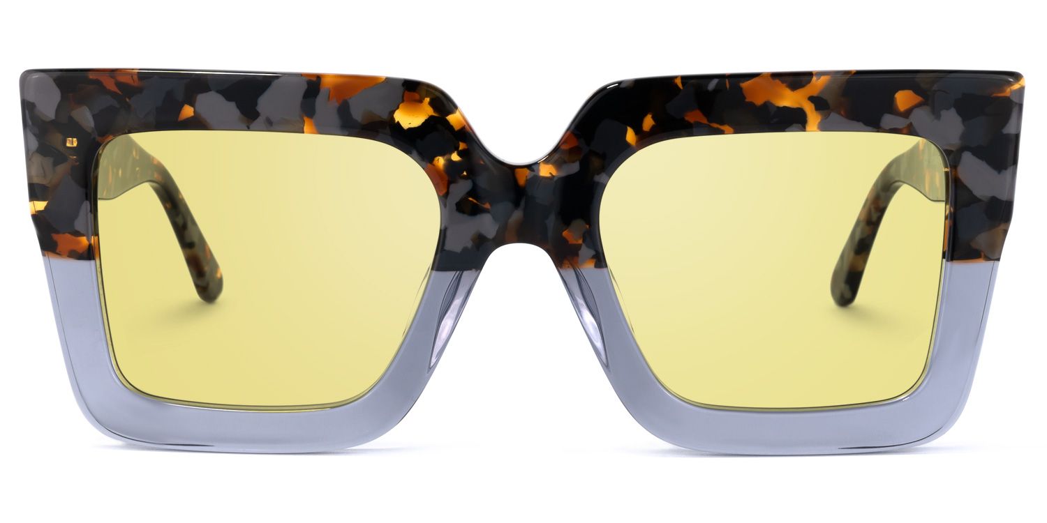 Brandon Square Gray Sunglasses for Women & Men | ZEELOOL UK0