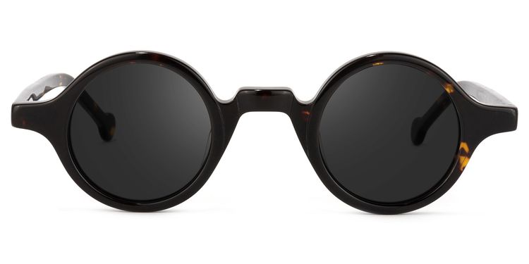 Arale Tortoise Round Sunglasses
