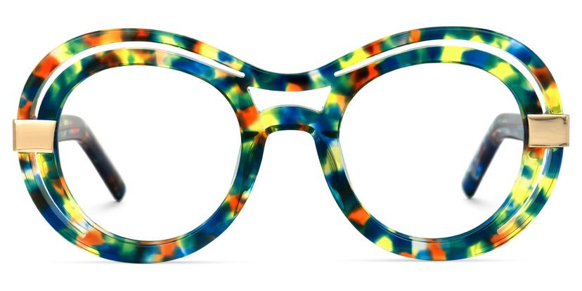 Texidor Blue-Tortoise Round Glasses