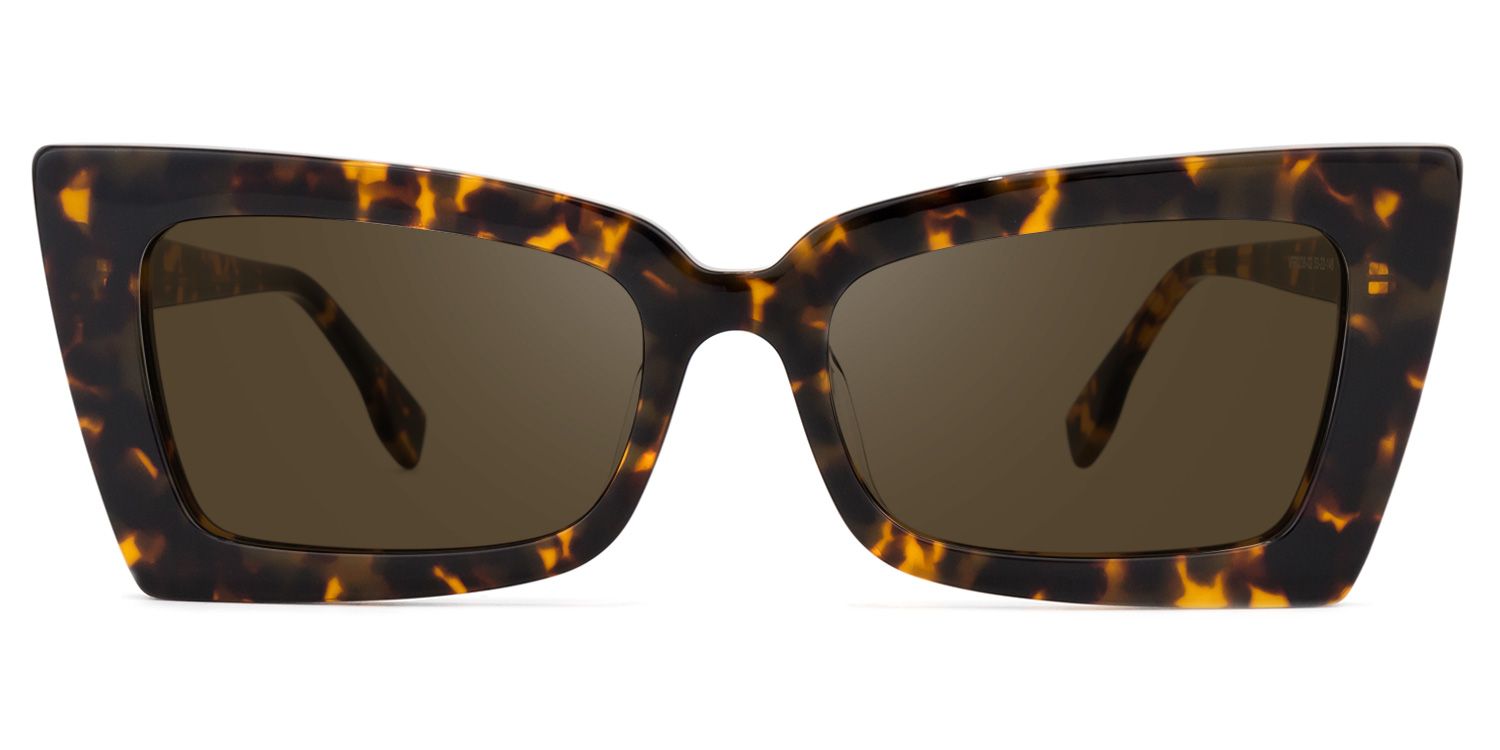 Newell Acetate Tortoise Rectangle Frame Sunglasses | ZEELOOL UK0