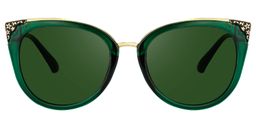 Dalton Cat Eye Dark Green Sunglasses0