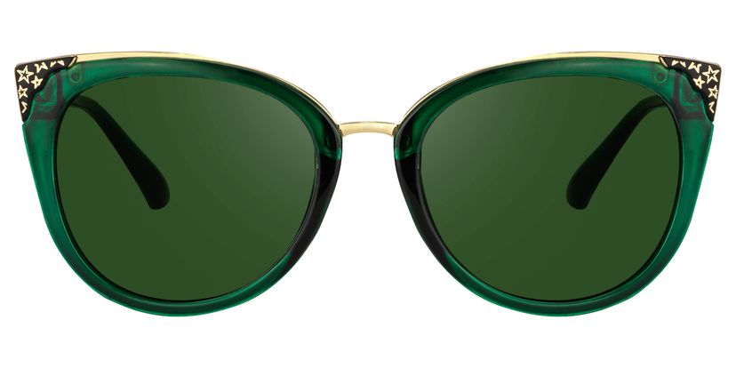 Dalton Cat Eye Dark Green Sunglasses