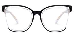 Cadogan Black Square Glasses0