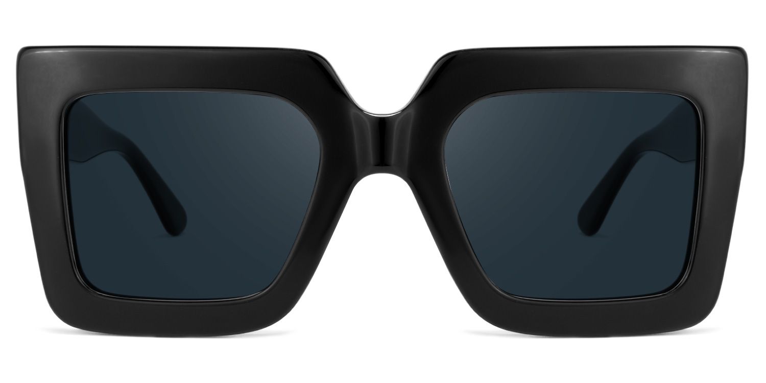 Brandon Square Black Sunglasses for Women & Men | ZEELOOL UK0