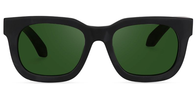 Sam Rectangle Wood Sunglasses
