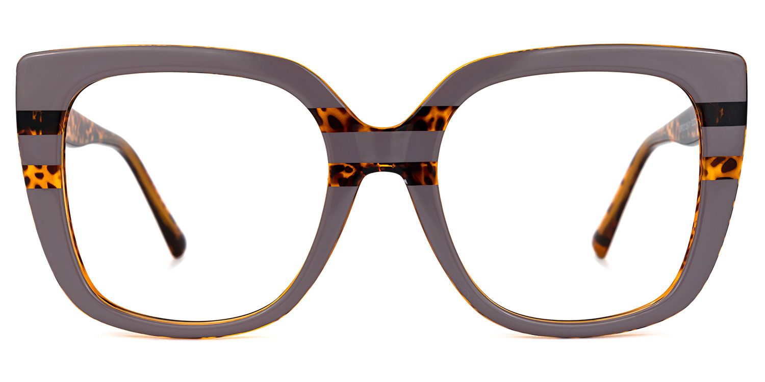 Brenda Square Mauve Frame Glasses / Prescription Glasses0