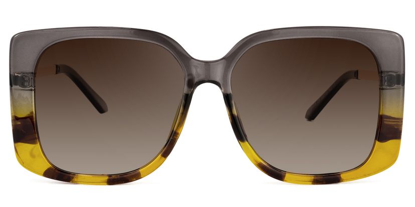 Nancy Square Dark-Gray Sunglasses