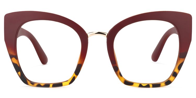 Denis Cat Eye Red Glasses