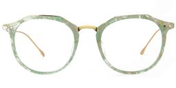 Amanda  Geometric Green Glasses0