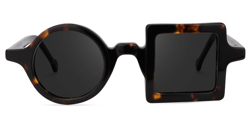 Paola Asymmetric Tortoise Sunglasses