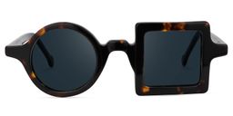 Paola Asymmetric Tortoise Sunglasses0