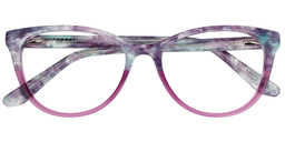 Edith Cateye Purple Pattern Glasses1