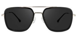 Nayeli Aviator Black-Silver Sunglasses0
