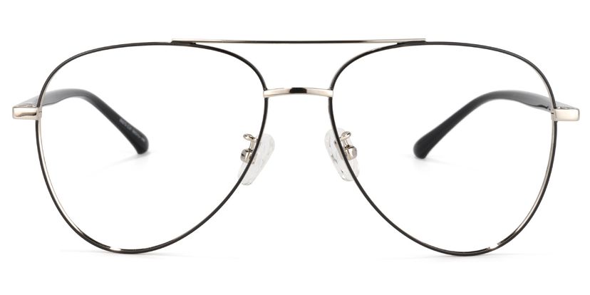 Paige Aviator Black-Silver Glasses
