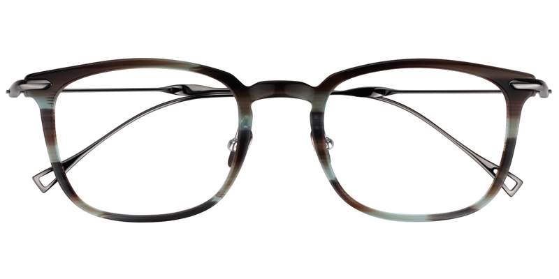 Rectangle Green Floral Glasses | Zeelool Eyeglasses1