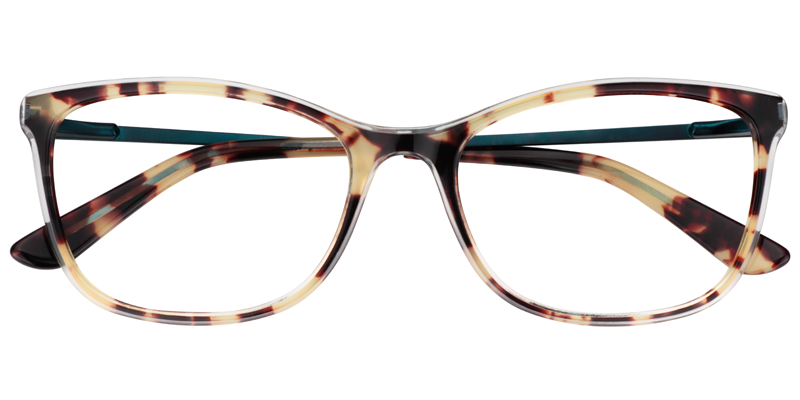 Rectangle Light Tortoise Glasses | Zeelool Eyeglasses1