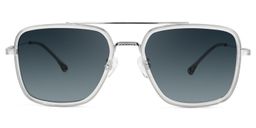 Nayeli Aviator Gray-Silver Sunglasses0