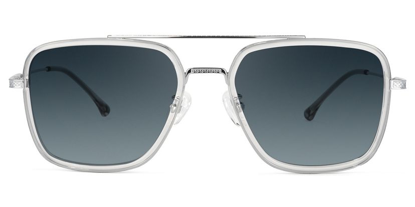 Nayeli Aviator Gray-Silver Sunglasses