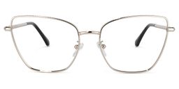 Qasim Cateye Silver Glasses0