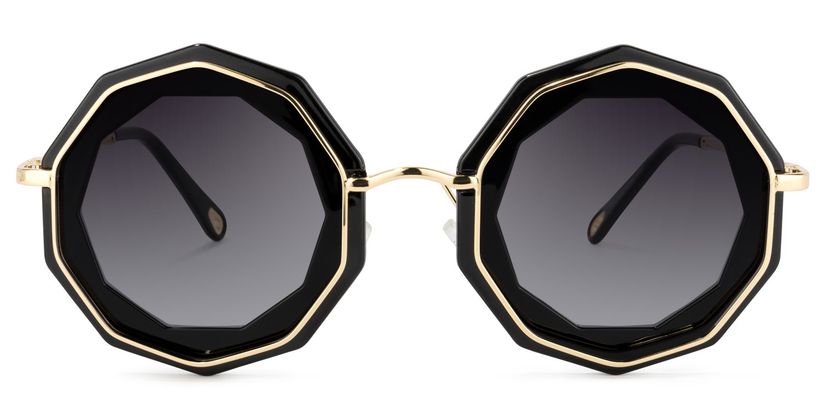 Princess Geometric Black Sunglasses