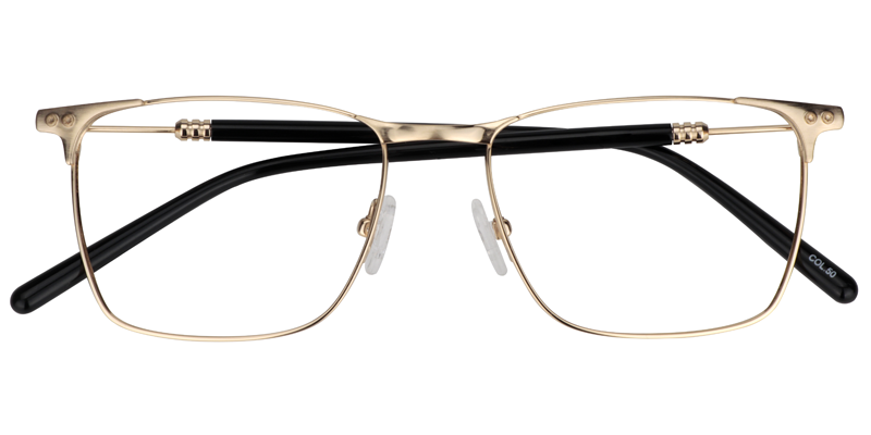 Rectangle Gold Glasses | Zeelool Eyeglasses1