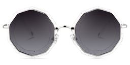 Princess Geometric Clear Sunglasses0