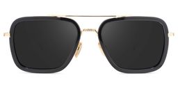 Gifford Black-Gold Aviator Sunglasses0