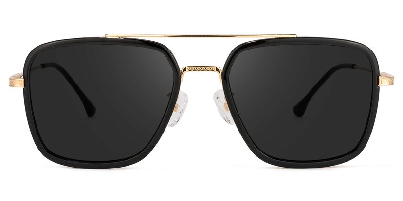 Nayeli Aviator Black-Gold Sunglasses