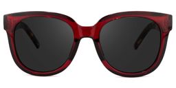 Harrell Square Dark-Red Sunglasses0