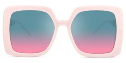Quintessa Square Pink Sunglasses0