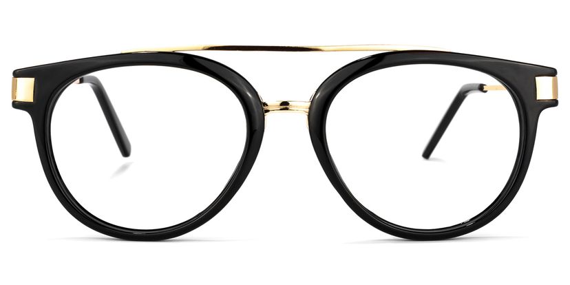 Rebekah Aviator Black Glasses