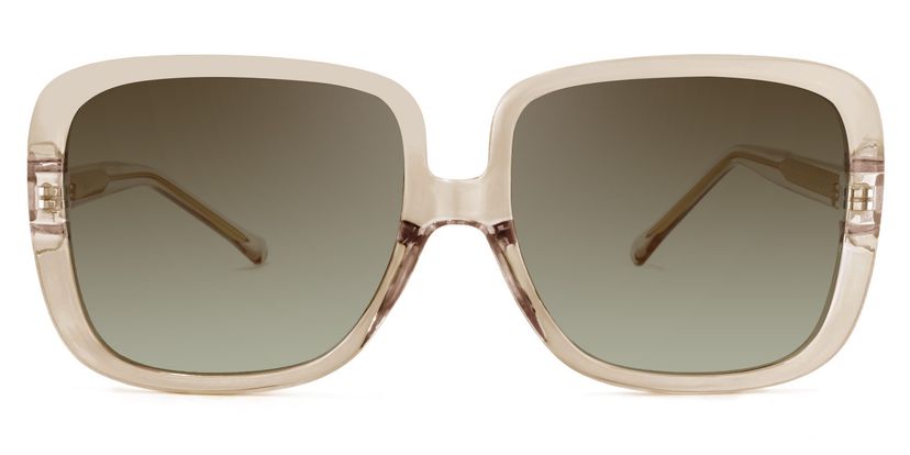 Raymond Square Beige Sunglasses