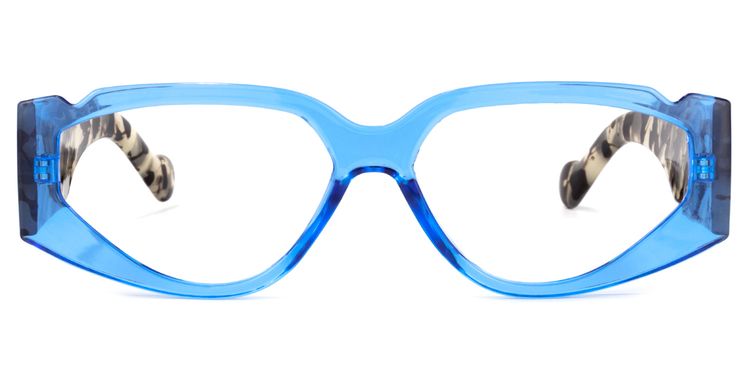 Sofia Geometric Blue Glasses